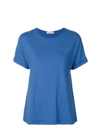 Женская синяя футболка с круглым вырезом от Le Tricot Perugia