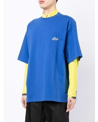 Мужская синяя футболка с круглым вырезом от We11done