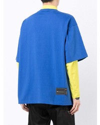 Мужская синяя футболка с круглым вырезом от We11done