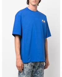 Мужская синяя футболка с круглым вырезом от We11done