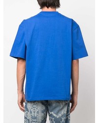 Мужская синяя футболка с круглым вырезом от We11done