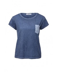 Женская синяя футболка с круглым вырезом от Mango