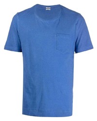 Мужская синяя футболка с круглым вырезом от Massimo Alba