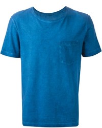 Мужская синяя футболка с круглым вырезом от Massimo Alba