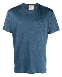 Мужская синяя футболка с круглым вырезом от MC2 Saint Barth