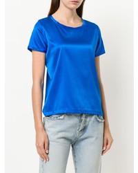 Женская синяя футболка с круглым вырезом от Blanca