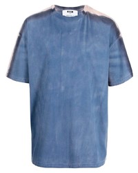 Мужская синяя футболка с круглым вырезом от MSGM