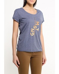 Женская синяя футболка с круглым вырезом от Mustang