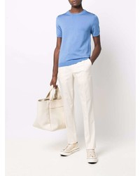 Мужская синяя футболка с круглым вырезом от Sandro