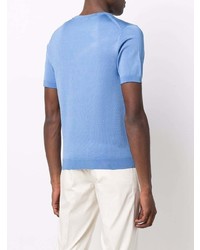 Мужская синяя футболка с круглым вырезом от Sandro
