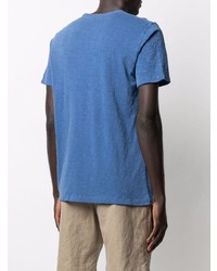 Мужская синяя футболка с круглым вырезом от YMC
