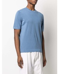 Мужская синяя футболка с круглым вырезом от Drumohr