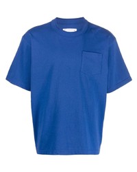 Мужская синяя футболка с круглым вырезом от Sacai