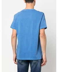 Мужская синяя футболка с круглым вырезом от Fay