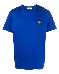 Мужская синяя футболка с круглым вырезом от Stone Island