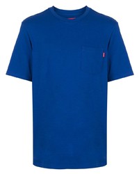 Мужская синяя футболка с круглым вырезом от Supreme