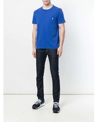 Мужская синяя футболка с круглым вырезом от Polo Ralph Lauren