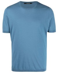 Мужская синяя футболка с круглым вырезом от Tagliatore