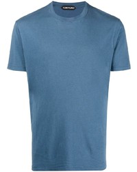 Мужская синяя футболка с круглым вырезом от Tom Ford