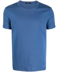 Мужская синяя футболка с круглым вырезом от Tom Ford