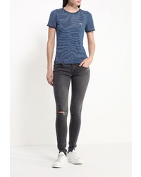 Женская синяя футболка с круглым вырезом от Vans