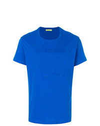 Мужская синяя футболка с круглым вырезом от Versace Jeans