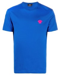 Мужская синяя футболка с круглым вырезом от Versace
