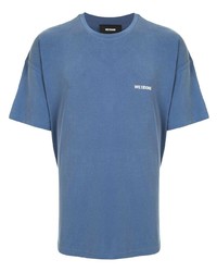 Мужская синяя футболка с круглым вырезом от We11done
