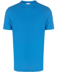 Мужская синяя футболка с круглым вырезом от Zanone