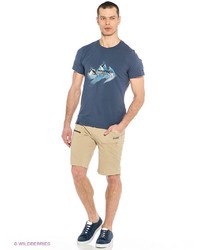 Мужская синяя футболка с принтом от Bergans