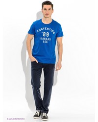 Мужская синяя футболка с принтом от Lee