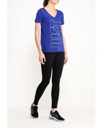 Женская синяя футболка с принтом от Nike