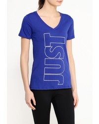 Женская синяя футболка с принтом от Nike