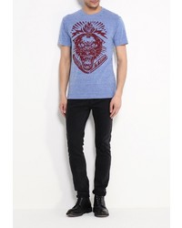 Мужская синяя футболка от Affliction