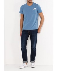 Мужская синяя футболка от Bagutta