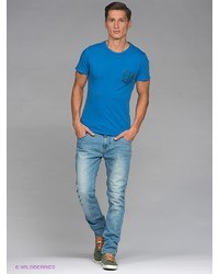 Мужская синяя футболка от Bramante