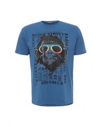 Мужская синяя футболка от Bruebeck