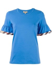 Женская синяя футболка от Burberry