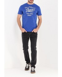 Мужская синяя футболка от Deblasio