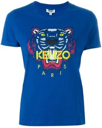 Женская синяя футболка от Kenzo