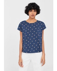 Женская синяя футболка от Mango