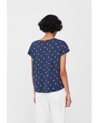 Женская синяя футболка от Mango