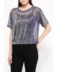 Женская синяя футболка от Mango