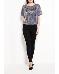 Женская синяя футболка от Mango