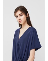 Женская синяя футболка от Mango