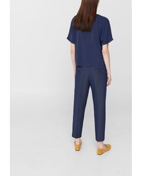 Женская синяя футболка от Mango