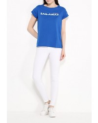 Женская синяя футболка от Modis