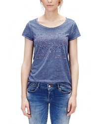 Женская синяя футболка от s.Oliver Denim