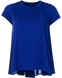 Женская синяя футболка от Sacai