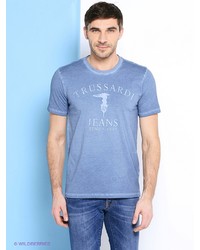 Мужская синяя футболка от Trussardi
